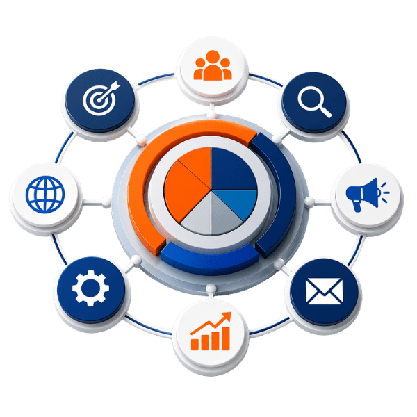 All the parts of a digital marketing plan come together to meet the long term goals of your digital marketing strategy.