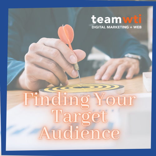 Finding your target audience. Man with a target.