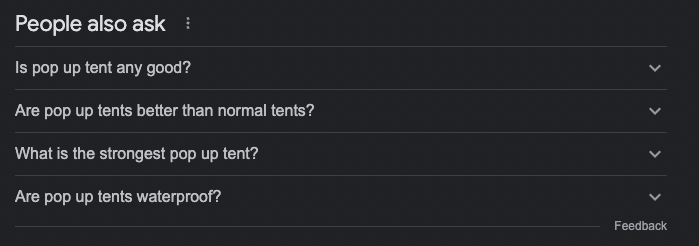 By reviewing the "People Also Ask" section in the SERP, you can see detailed questions that other ask, helpful information for semantic SEO. 