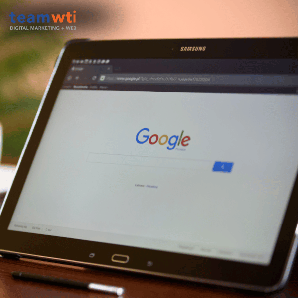 Image of a screen with the Google logo for blog about Google Core Update SEO Impact.