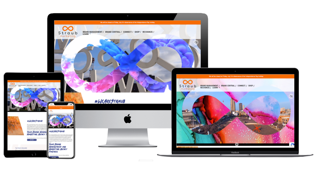 Screenshot of Straub Marketing website